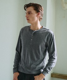 Adoon plain（アドーンプレーン）の「Snap Button Henry Neck Long Sleeve T / スナップボタンヘンリーネックロングスリーブT 【NEW COLOR】（Tシャツ/カットソー）」
