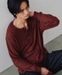 Adoon plain（アドーンプレーン）の「Snap Button Henry Neck Long Sleeve T / スナップボタンヘンリーネックロングスリーブT（Tシャツ/カットソー・MEDIUM）」