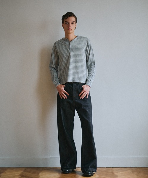 Adoon plain(アドーンプレーン)の「Snap Button Rib Henry Neck Long Sleeve T / スナップボタンアソートリブヘンリーネックロングスリーブT 【NEW COLOR】(Tシャツ/カットソー・メンズ・チャコールグレー/ブラック/ネイビー/ボルドー/ライトベージュ/ブラウン/ライトグリーン/グレー系その他2/バーガンディー/グレー系その他/アイボリー/ダークグレー/ブラック系その他・MEDIUM/LARGE/SMALL)」の21枚目の写真