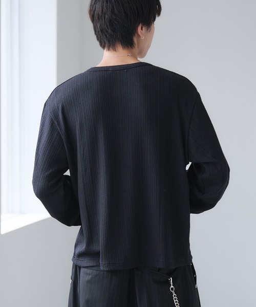 Adoon plain（アドーンプレーン）の「Snap Button Henry Neck Long Sleeve T / スナップボタンヘンリーネックロングスリーブT（Tシャツ/カットソー・メンズ・チャコールグレー/ブラック/ネイビー/ボルドー・MEDIUM/LARGE）」の14枚目の写真