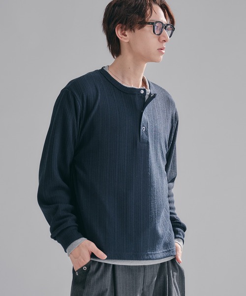 SHIRTS NOT CONVENTIONAL サイドボタン・ロングスリーブTシャツ