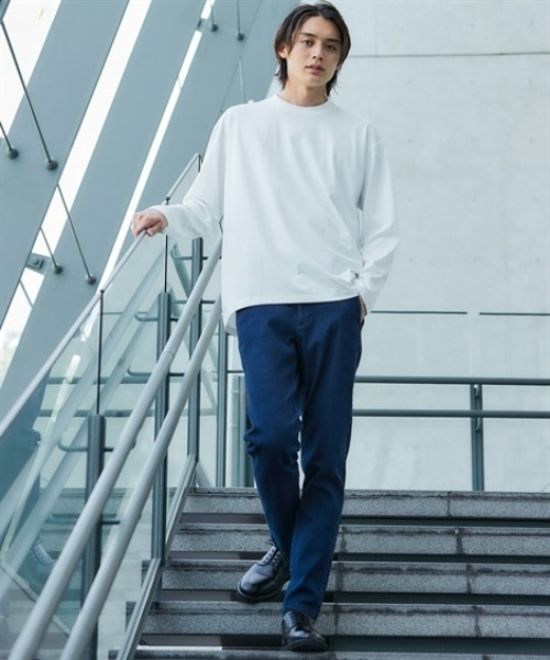 nissen（ニッセン）の「オーバーサイズシルケット長袖Tシャツ　(M～10Lサイズ)（Tシャツ/カットソー・メンズ・オフホワイト/ブラック/グレー・3L/LL/L/M/10L/8L/6L/5L/4L）」の12枚目の写真
