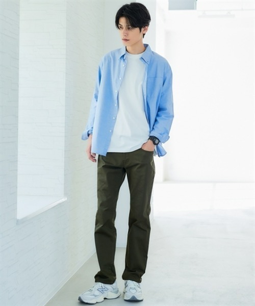 nissen（ニッセン）の「オーバーサイズシルケット長袖Tシャツ　(M～10Lサイズ)（Tシャツ/カットソー・メンズ・オフホワイト/ブラック/グレー・3L/LL/L/M/10L/8L/6L/5L/4L）」の6枚目の写真