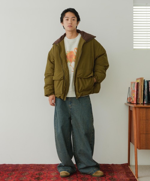 eLur(エラー)の「ワイドデニムパンツ(デニムパンツ・レディース・ブルー/ストライプ・1)」の5枚目の写真