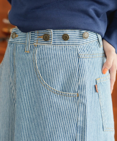 eLur(エラー)の「ワイドデニムパンツ(デニムパンツ・レディース・ブルー/ストライプ・1)」の19枚目の写真