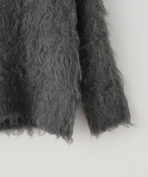 セール】determ/デターム Open Back Shaggy Turtleneck Knit（ニット