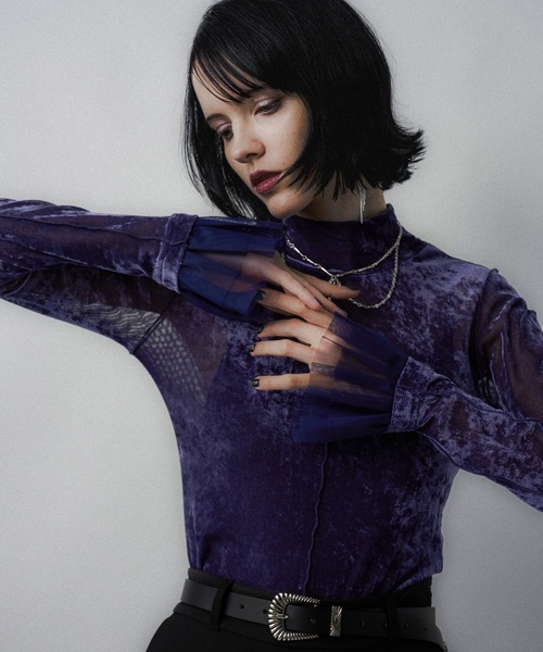 シアーベロアハイネックトップス(HARE)（Tシャツ/カットソー）｜HARE