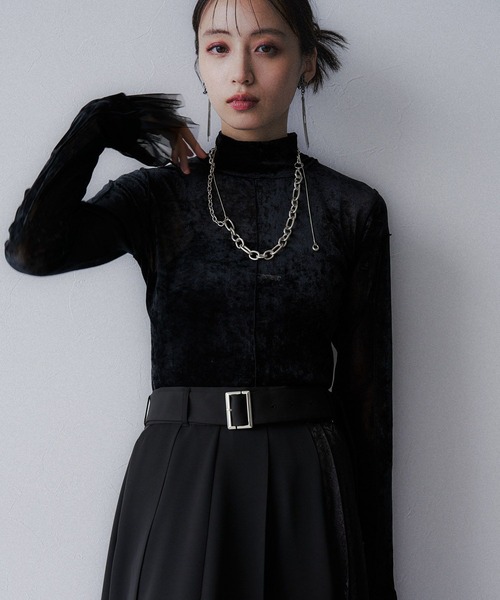 シアーベロアハイネックトップス(HARE)（Tシャツ/カットソー）｜HARE