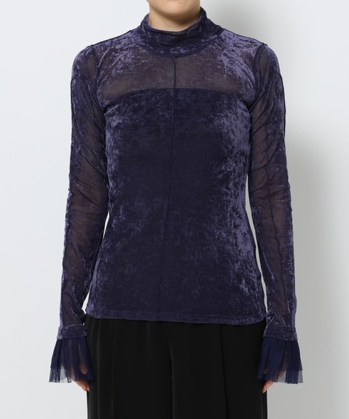 HARE（ハレ）の「シアーベロアハイネックトップス(HARE)（Tシャツ