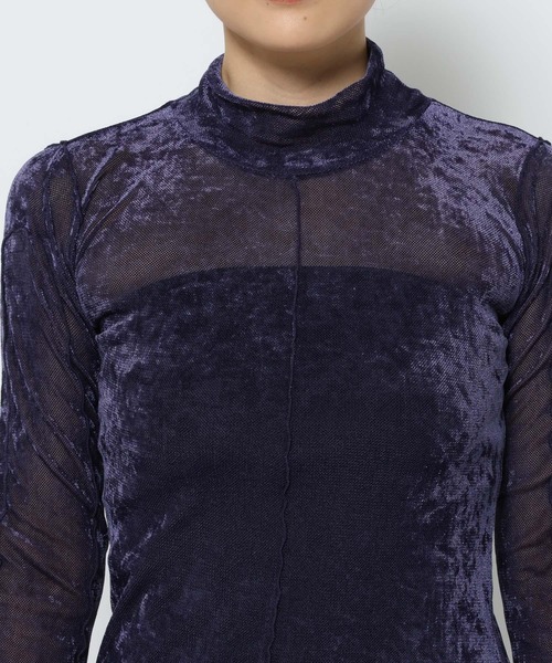 HARE（ハレ）の「シアーベロアハイネックトップス(HARE)（Tシャツ