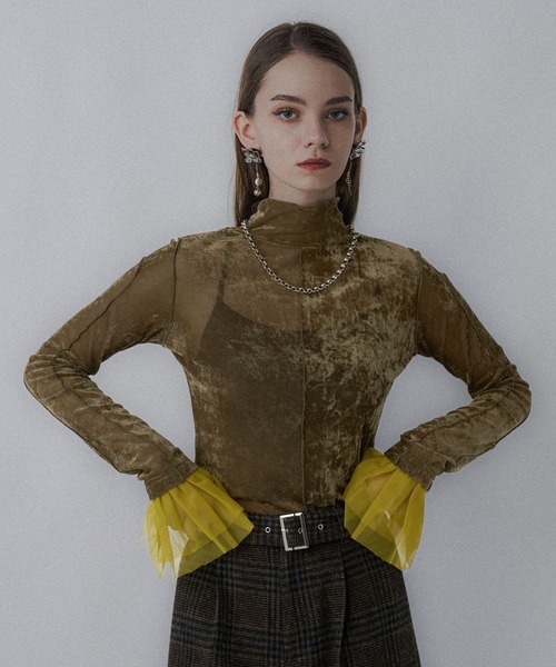 シアーベロアハイネックトップス(HARE)（Tシャツ/カットソー）｜HARE