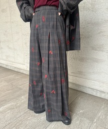 Ameri（アメリ）の「CHECK FLOWER PLEATS PANTS（その他パンツ）」