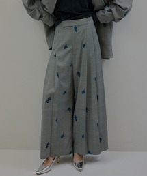 Ameri(A)CHECK FLOWER PLEATS PANTS(̑pc)