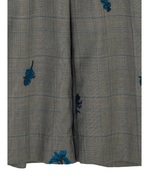 Ameri ★ CHECK FLOWER PLEATS PANTS【 SH 】 CHECK FLOWER PLEATS PANTS