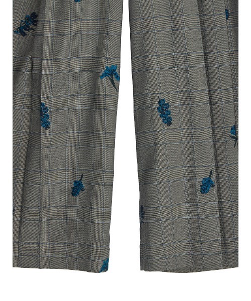CHECK FLOWER PLEATS PANTS（その他パンツ）｜Ameri（アメリ）の