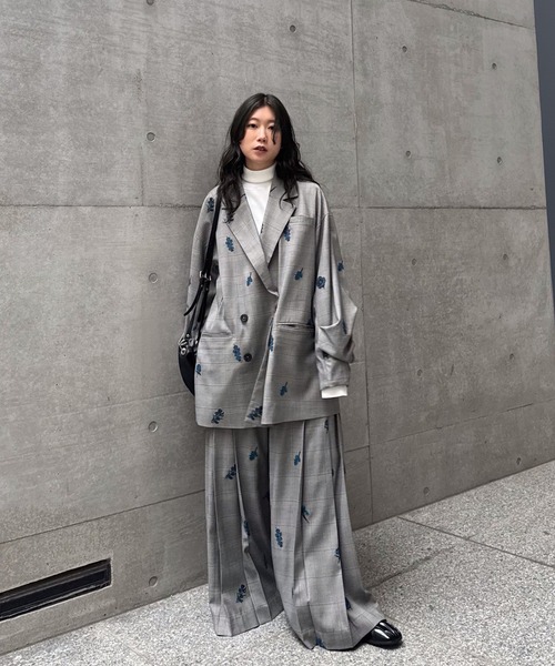 Ameri（アメリ）の「CHECK FLOWER PLEATS PANTS（その他パンツ）」 - WEAR