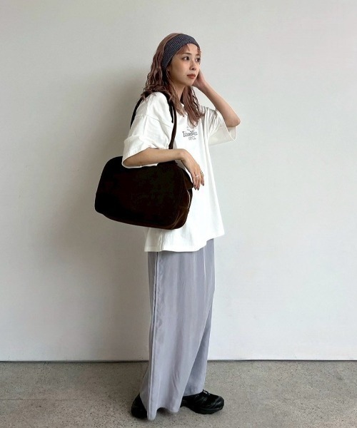 anuke(アンヌーク)の「Vintage Print T-shirts(Tシャツ/カットソー・レディース・ネイビー/ホワイト・FREE)」の3枚目の写真