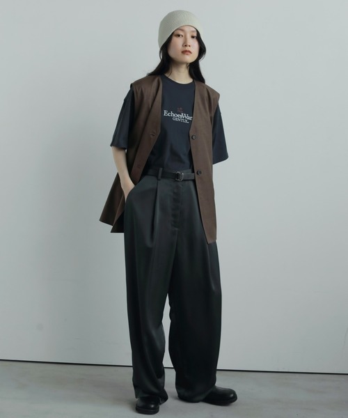 anuke(アンヌーク)の「Vintage Print T-shirts(Tシャツ/カットソー・レディース・ネイビー/ホワイト・FREE)」の5枚目の写真