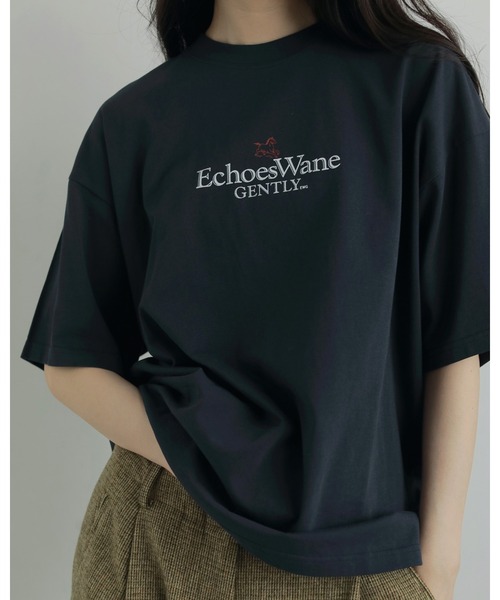 anuke(アンヌーク)の「Vintage Print T-shirts(Tシャツ/カットソー・レディース・ネイビー/ホワイト・FREE)」の6枚目の写真