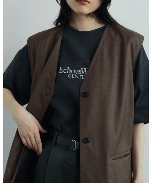 anuke(アンヌーク)の「Vintage Print T-shirts(Tシャツ/カットソー・レディース・ネイビー/ホワイト・FREE)」の7枚目の写真