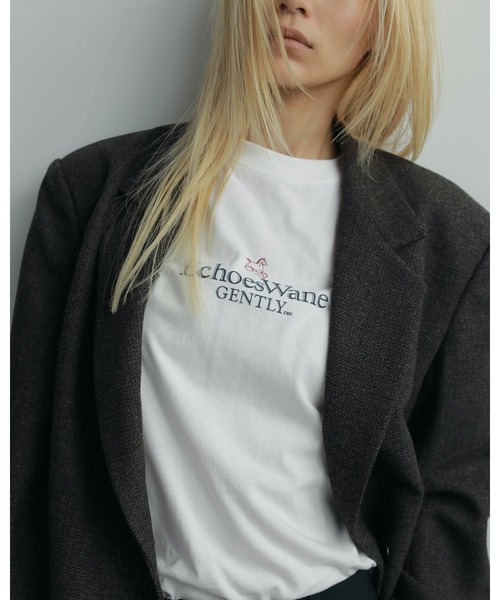 anuke(アンヌーク)の「Vintage Print T-shirts(Tシャツ/カットソー・レディース・ネイビー/ホワイト・FREE)」の8枚目の写真