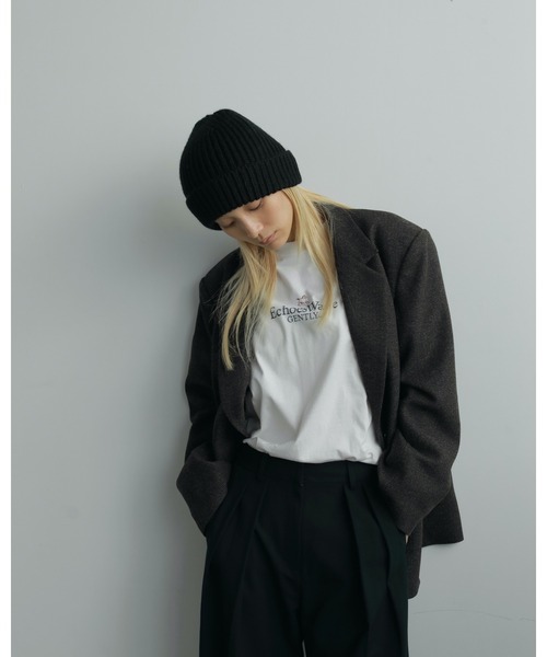 anuke(アンヌーク)の「Vintage Print T-shirts(Tシャツ/カットソー・レディース・ネイビー/ホワイト・FREE)」の9枚目の写真