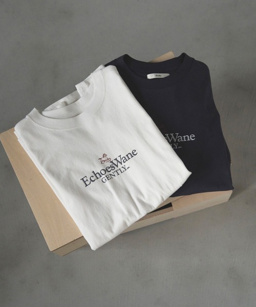 anuke(アンヌーク)の「Vintage Print T-shirts(Tシャツ/カットソー・レディース・ネイビー/ホワイト・FREE)」の10枚目の写真