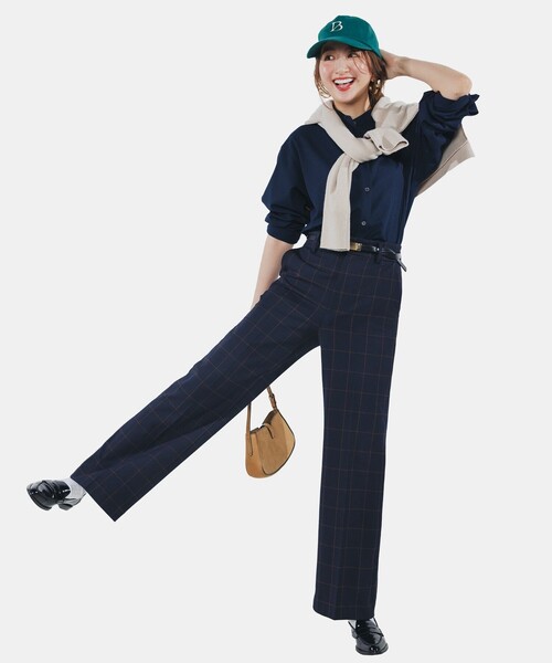 UNFILO(アンフィーロ)の「ライトフランネル オーバーシャツ(シャツ/ブラウス・レディース・黄土色系/ネイビー系/グレー系・SMALL/MEDIUM)」の7枚目の写真