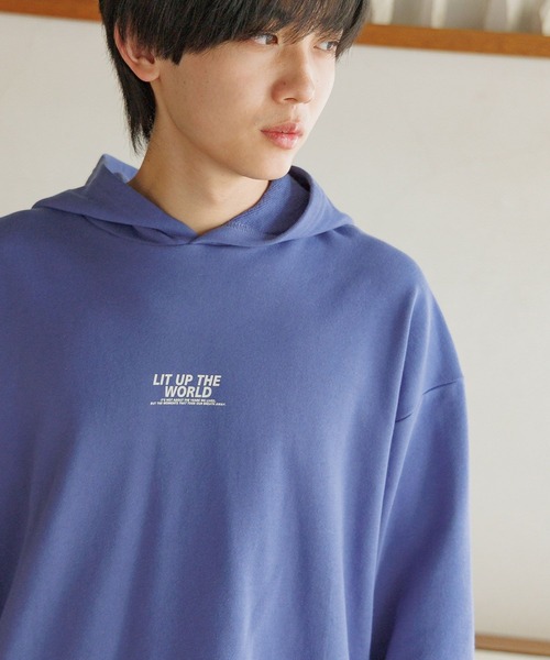 GLOBAL WORK（グローバルワーク）の「USAグラフィックパーカー/AND YUA ANY/589083（パーカー・キッズ・チャコールグレー/ブルー/ブラック/グレー系その他/パープル系その他7/グレー系その他7・SMALL/MEDIUM/LARGE）」の6枚目の写真