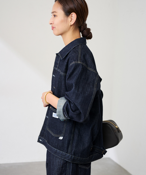 FRAMeWORK(フレームワーク)の「UNION HERCULES/ユニオンヘラクレス MADE DENIM ジャケット(デニムジャケット・レディース・ネイビー・FREE)」の5枚目の写真