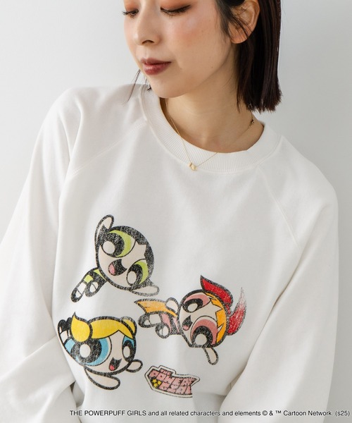 DISCUS(ディスカス)の「【DISCUS×THE POWERPUFF GIRLS】キャラクタープリントスウェットトレーナー メンズ レディース ユニセックス(スウェット・レディース・ブラック系その他3/ホワイト系その他3/ブラック系その他/ホワイト系その他・LARGE/MEDIUM)」の3枚目の写真