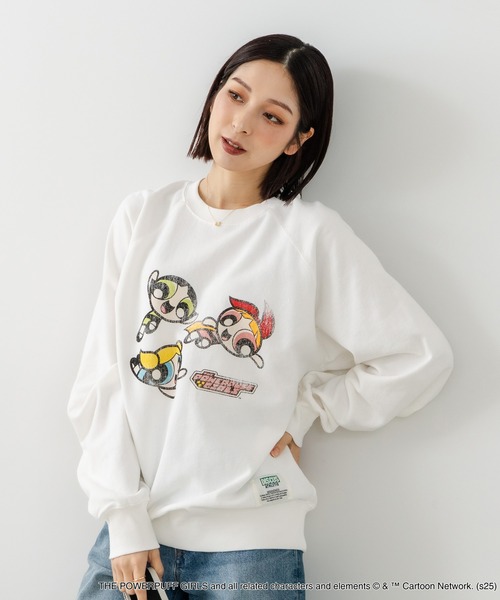 DISCUS(ディスカス)の「【DISCUS×THE POWERPUFF GIRLS】キャラクタープリントスウェットトレーナー メンズ レディース ユニセックス(スウェット・レディース・ブラック系その他3/ホワイト系その他3/ブラック系その他/ホワイト系その他・LARGE/MEDIUM)」の14枚目の写真