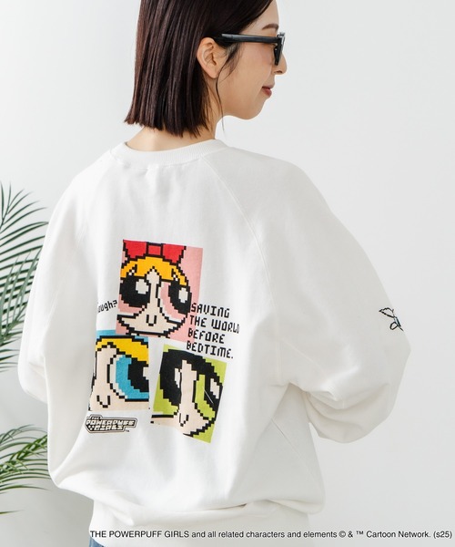 DISCUS(ディスカス)の「【DISCUS×THE POWERPUFF GIRLS】キャラクタープリントスウェットトレーナー メンズ レディース ユニセックス(スウェット・レディース・ブラック系その他3/ホワイト系その他3/ブラック系その他/ホワイト系その他・LARGE/MEDIUM)」の9枚目の写真