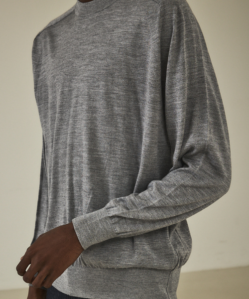 DESIGNWORKS（デザインワークス）の「アシッドニット クルーネックプルオーバー（ニット/セーター・メンズ・ダークブラウン/ブルー/グレー/ブラック・50/48/46）」の9枚目の写真