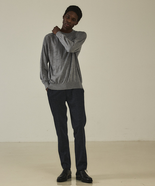 DESIGNWORKS（デザインワークス）の「アシッドニット クルーネックプルオーバー（ニット/セーター・メンズ・ダークブラウン/ブルー/グレー/ブラック・50/48/46）」の11枚目の写真