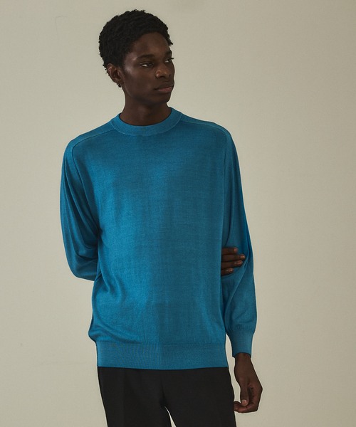 DESIGNWORKS（デザインワークス）の「アシッドニット クルーネックプルオーバー（ニット/セーター・メンズ・ダークブラウン/ブルー/グレー/ブラック・50/48/46）」の13枚目の写真