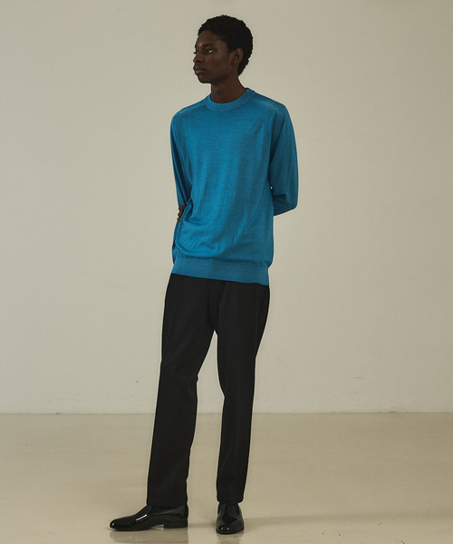 DESIGNWORKS（デザインワークス）の「アシッドニット クルーネックプルオーバー（ニット/セーター・メンズ・ダークブラウン/ブルー/グレー/ブラック・50/48/46）」の14枚目の写真