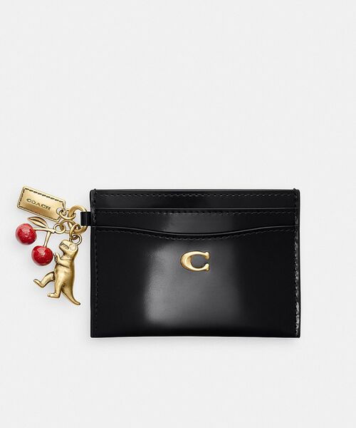COACH(コーチ)の「エッセンシャル カード ケース・スパッツォラート レザー・チャーム(カードケース・レディース・ブラック系その他・ONE)」の1枚目の写真