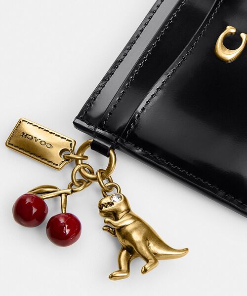 COACH(コーチ)の「エッセンシャル カード ケース・スパッツォラート レザー・チャーム(カードケース・レディース・ブラック系その他・ONE)」の2枚目の写真