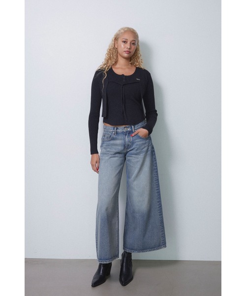 ALEXIA STAM（アリシアスタン）の「Low Rise Wide Denim Pants /ローライズ ワイドデニム（デニムパンツ・レディース・ブルー/ブラック・2/1/0/3）」の22枚目の写真