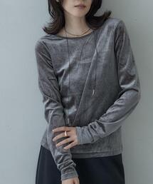 GALLEST | バックカットアウトベロアカットソー(Tシャツ/カットソー)