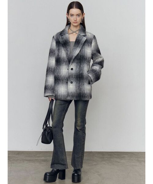 セール】リボンハイウエストフレアパギンス（デニムパンツ）｜EMODA