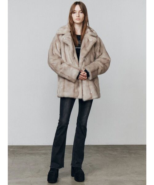 リボンハイウエストフレアパギンス（デニムパンツ）｜EMODA（エモダ