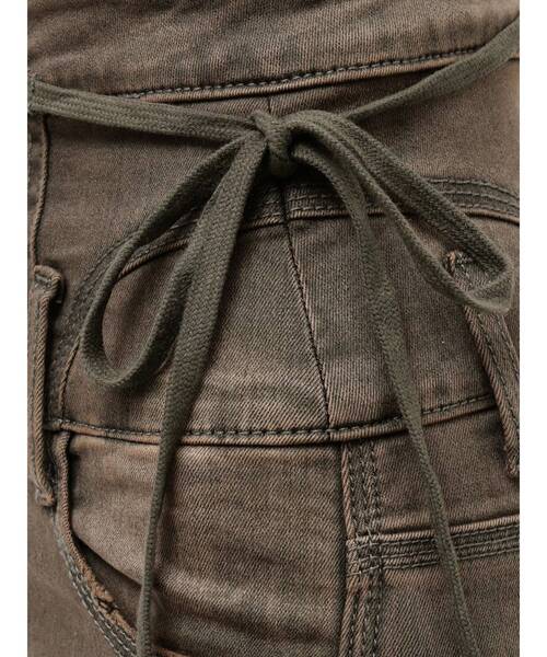 EMODA（エモダ）の「リボンハイウエストフレアパギンス（デニムパンツ・レディース・インディゴブルー/ブラック/グレー・X-SMALL/SMALL/MEDIUM）」の9枚目の写真