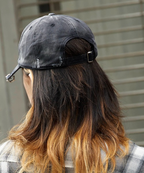SUPPLIER（サプライヤー）の「SUPPLIER/サプライヤー Pierced Logo 6 Panel Cap ダメージ加工 ピアス付き 6Pキャップ（キャップ・メンズ・ブラック・FREE）」の10枚目の写真