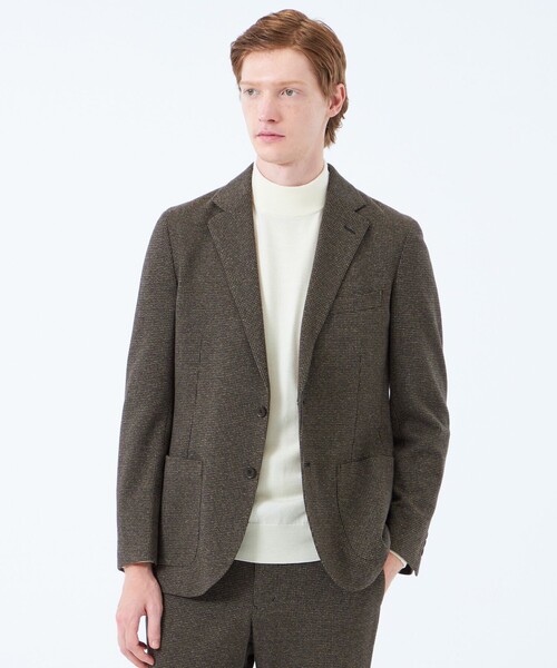 MACKINTOSH PHILOSOPHY(マッキントッシュ フィロソフィー)の「テーラードジャージー ジャケット グレンチェック/千鳥(テーラードジャケット・メンズ・ネイビー/グレー系その他2/ダークブラウン・38/40/36)」の3枚目の写真