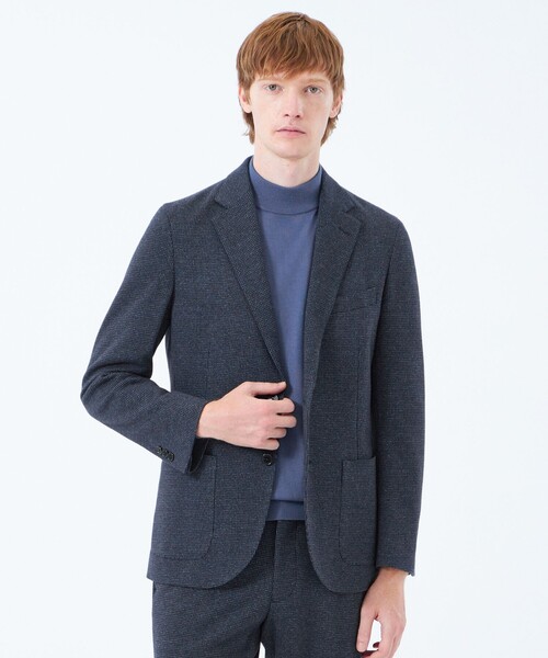 MACKINTOSH PHILOSOPHY(マッキントッシュ フィロソフィー)の「テーラードジャージー ジャケット グレンチェック/千鳥(テーラードジャケット・メンズ・ネイビー/グレー系その他2/ダークブラウン・38/40/36)」の1枚目の写真
