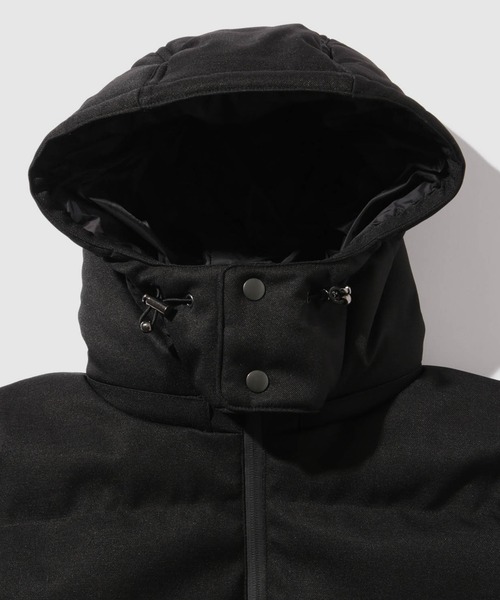 NAVY(ネイビー)の「SOLOTEX Premium Wool-Like Down Jacket /ソロテックスプレミアムウールライクダウンジャケット【撥水加工 フード脱着仕様】(ダウンジャケット/コート・メンズ・ダークグレー/ブラック・M/L/XL/XXL)」の4枚目の写真