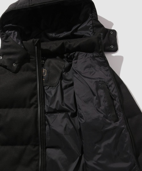 NAVY(ネイビー)の「SOLOTEX Premium Wool-Like Down Jacket /ソロテックスプレミアムウールライクダウンジャケット【撥水加工 フード脱着仕様】(ダウンジャケット/コート・メンズ・ダークグレー/ブラック・M/L/XL/XXL)」の8枚目の写真