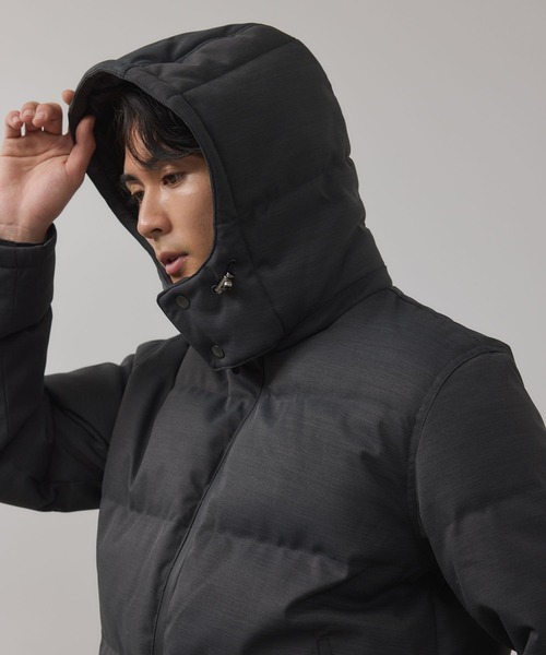 NAVY(ネイビー)の「SOLOTEX Premium Wool-Like Down Jacket /ソロテックスプレミアムウールライクダウンジャケット【撥水加工 フード脱着仕様】(ダウンジャケット/コート・メンズ・ダークグレー/ブラック・M/L/XL/XXL)」の22枚目の写真